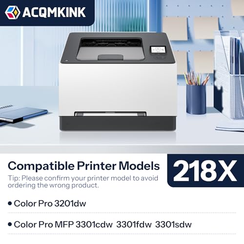 Image of 218X Toner Cartridges 4 Pack with Chip Compatible Replacement for HP 218X