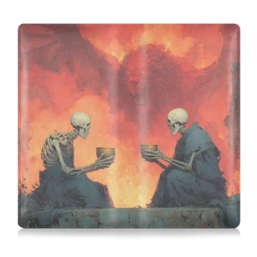 Car Registration and Insurance Holders Skulls Devil Print, PU Leather for License Documents Cards2