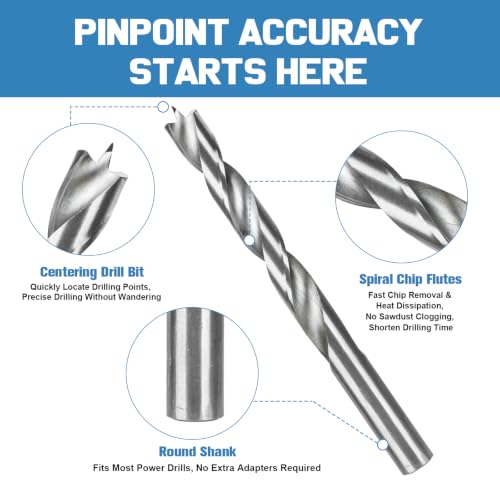 KODIVEX Brad Point Drill Bit Set