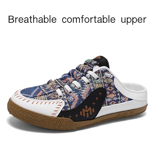 Women's Casual Canvas Loafers Slip On Sneakers - Embroidered Ethnic Style Comfort Walking Shoes2