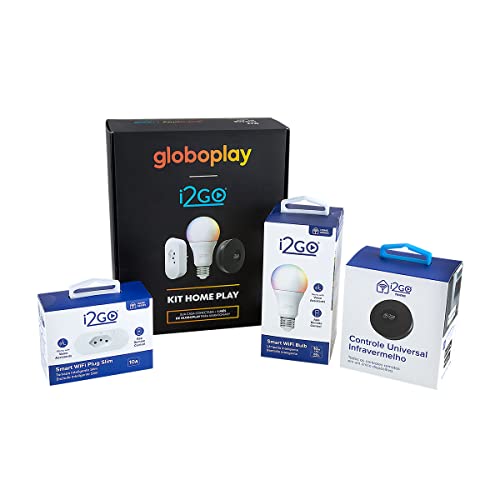Kit Home Play Casa Conectada - Globoplay | I2GO - 1 Lâmpada Inteligente + 1 Tomada Inteligente + 1 Controle Inteligente, Modelo: I2GOTH745