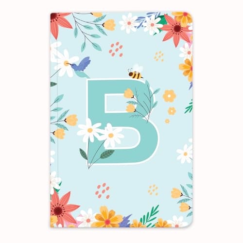 Image of Initial B Premium Soft Bound Notebook Diary for Girls and Women (B6, 90 GSM, 160 Ruled Pages) Floral Design Notebook Journal Diary