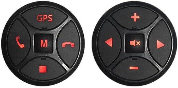 Universal Wireless Steering Wheel Control Remote Button Support Bluetooth Control Suitable for Android Wince Connected to GPS Navigation Multimedia Player Control Radio DVD Music with Light