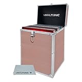 Geringes Gewicht Vinyl Tonic Aufbewahrungskoffer aus Vinyl mit Tuch, 17,8 cm oder 30,5 cm, 3 Farben zur Auswahl, Roségold, 30,5 cm, 12 tum, Koffer
