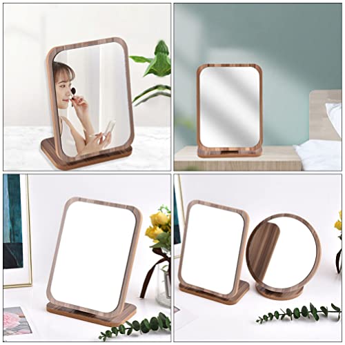 Espejo de maquillaje plegable de escritorio Beaupretty miniatura 2
