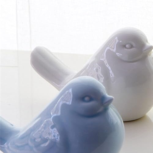 Miniatura 5 de Pájaros de cerámica, estatua de figura de pájaro de porcelana, adornos de figuras de animales, mini decoración del hogar, estatuas para jardín, sala