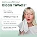 Clean Skin Club Clean Towels® XL Sensitive Skin | Ultra-Soft Disposable Face Towels Infused with Aloe & Glycerin | Dermatologist-Approved Towels for Sensitive Skin, Makeup Remover Dry Wipes, 50 count