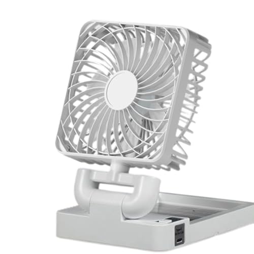 FACAIIO Ventilador solar recargable con carga USB, ventilador portátil ajustable de 3 velocidades con panel solar integrado para ahorro de energía, rotación de 360°, bajo nivel de ruido