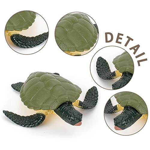 Iqipets Sea Animals Figurines Toy Set Mini 10 Pcs Turtle Life Cycle Dolphins Sharks Walrus Penguins Model Toys For Bath Toy Cake Decoration Birthday Gifts #TOP2