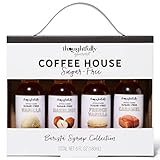 Thoughtfully Gourmet Kaffee-Sirup Geschenkset - Zuckerfreie Kaffee-Toppings mit 4 verschiedenen Geschmacksrichtungen - 4 x 45 ml