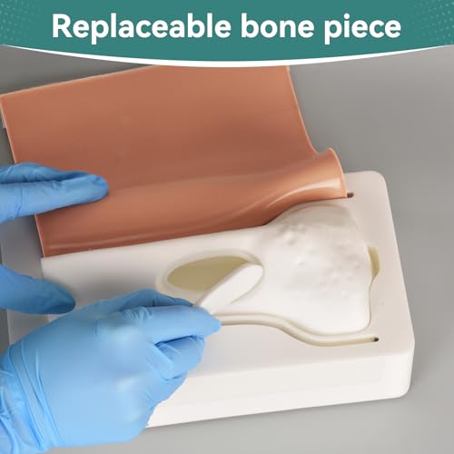 Image of Intraosseous (IO) Access Trainer with Skin Pad, Adult Intraosseous (IO) Tibia Trainer, Tibial IO Bone for Medical Education