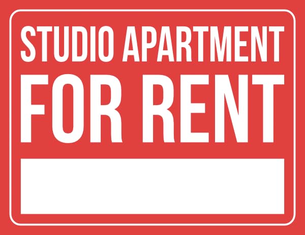 XingFox Cartello Appartamento Monolocale in Affitto - Vendita Attività Commerciale 8' x 12' Cartello in Metallo per Garage Decorazione da Parete per Man Cave