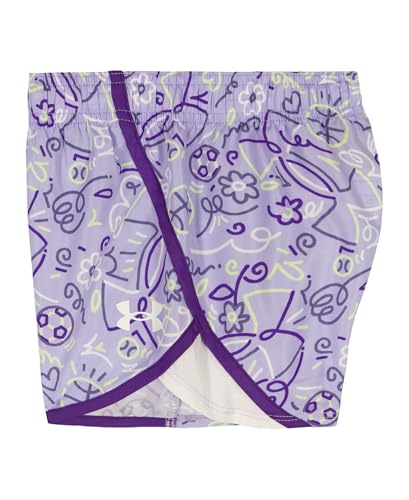 Image of Under Armour Girls' 2-piece Short Sleeve Tee and Shorts Set, Lightweight and Comfortable