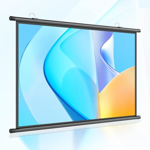 YUQIWKK Pantalla De Proyección, Pantalla De Proyector Al Aire Libre, Enrollable, Portátil, Sin Arrugas, 30-72 Pulgadas 16: 9 Pantalla De Proyector HD Película 3D Cortinas De Pantalla Portátiles(30)