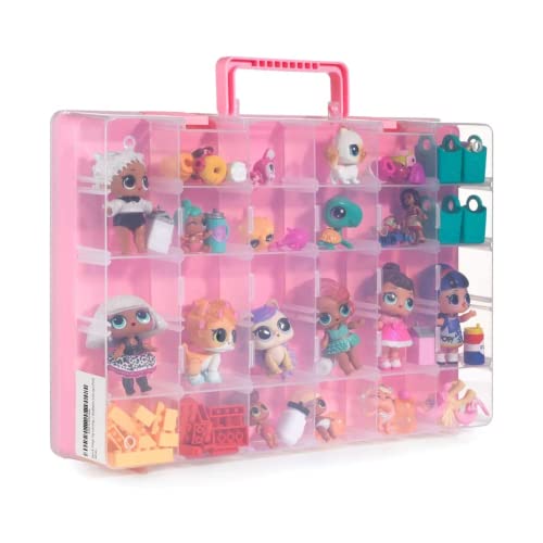 Bins & Things Toy Storage Organizer and Display Case, Doll Storage Case (14.5 x 2.9 x 11 inches), Compatible with Lego…