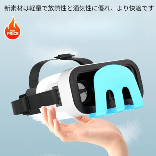 LumoLight 調整可能な焦点距離とアイワイド非球面光学メガネ ブルーライト防止 ぴったりフィット 視野角 120° 通気性、軽量性、スマートフォン対応メガネ VR ヘッドセット スマートフォン用 の商品画像 4