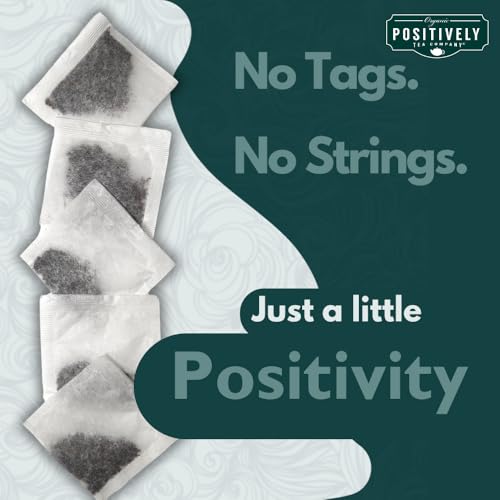 Image of Organic Positively Tea Company, Raspberry Rose, Herbal Tea Bags, 100 Count, Eco-Friendly Tea Bags, Non-GMO