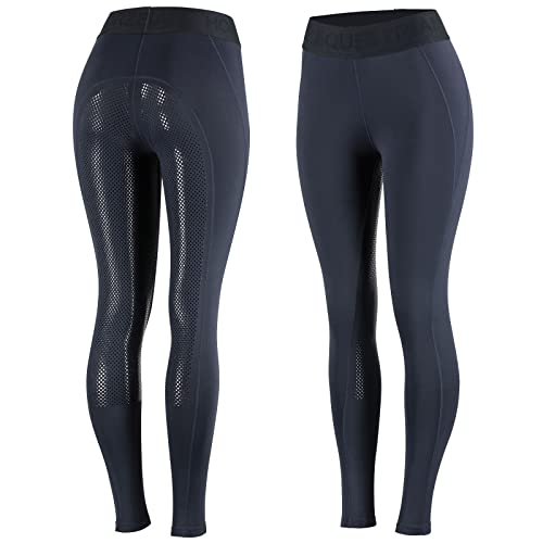 HORZE Mallas de Montar Madison para Mujer con Asiento Completo de Silicona para un Mejor Agarre, Azul, 44 Cover