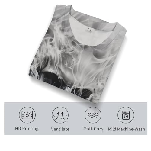 Men's Novelty Skull T-Shirt Vintage Graphic Tee Shirt Short Sleeves4