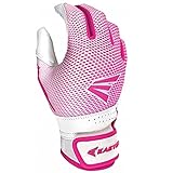 EASTON HYPERLITE Fastpitch Softball Batting Gloves | Pair | Girls | Large | White | 2020 | Flexible...