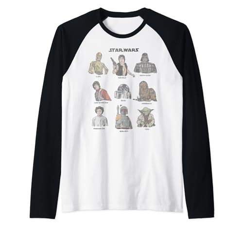 T-shirt Star Wars raglan original le cadeau rétro parfait pour les fans