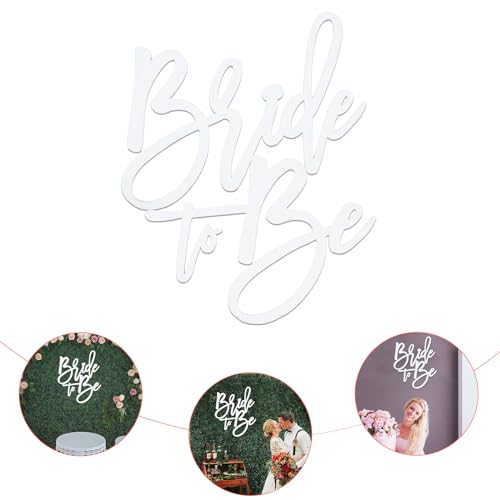 Wooden Bride to Be Sign White Wood Bridal Shower Sign for Bachelorette Engagement Wedding Bridal Shower Party Supplies Wedding Party Favors Hen Party Supplies