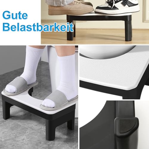 Taburete para Inodoro Espesas Extraíble, Taburete Fisiológico para Baño Antideslizantes y Sin Polvo, Banqueta WC Antiestreñimiento para Adultos y Niños Blanco - imagen 5