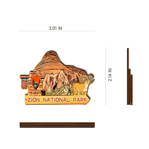 Imán decorativo de madera rectangular pequeño miniatura 3