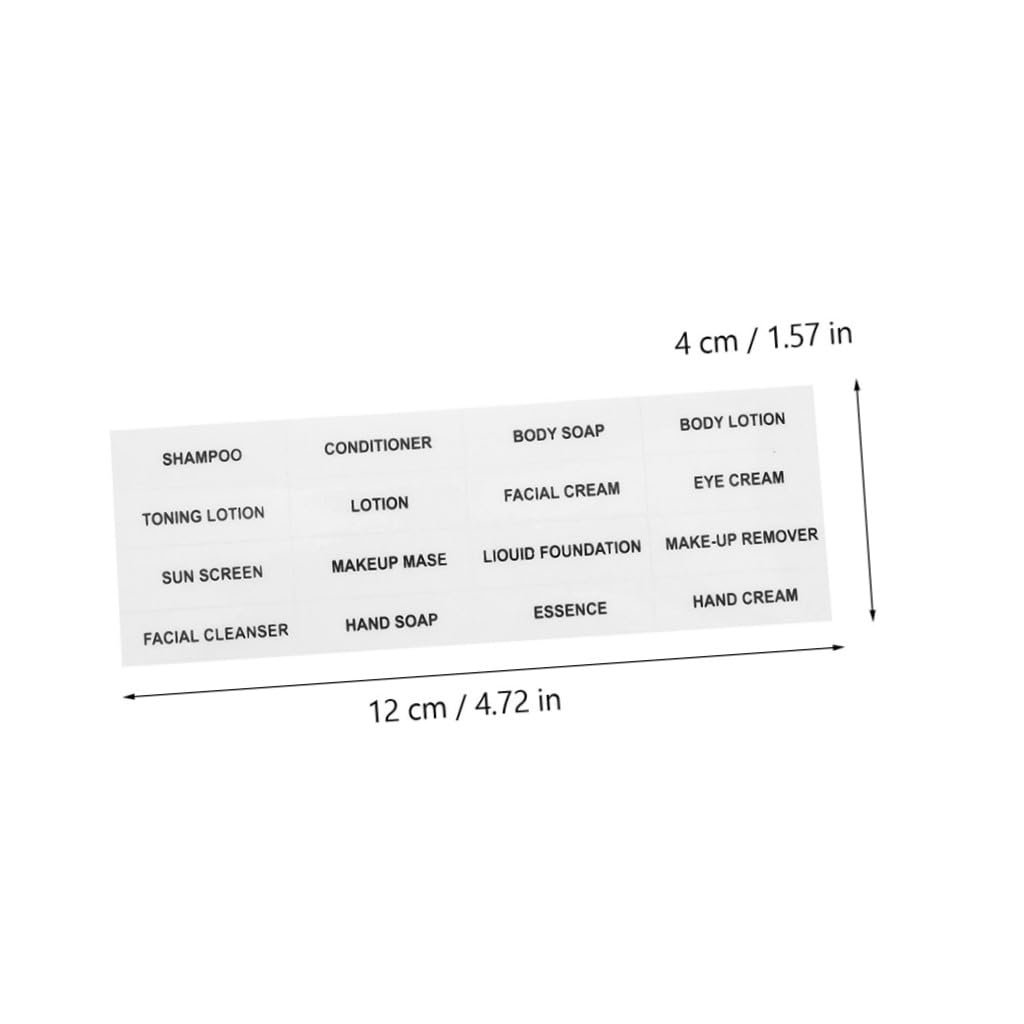 ARTIBETTER 5 set Etichette Per Prodotti Per La Cura Della Pelle Etichette Per Bottiglie Impermeabili Adesivi Per Bottiglie Di Lozione Adesivi Per Bottiglie Di Prodotti Per La 20 fogli*5