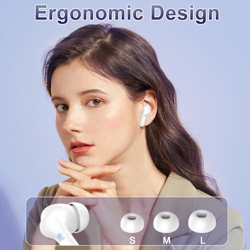 Image of Wireless Earbuds Bluetooth Headphones, 2026 Hi-Fi Stereo Deep Bass Ear Buds, 4 ENC Noise Cancelling Mic, USB Fast Charging in-Ear Earphones, IP7 Waterproof Workout Sport for Laptop Pad Android iOS