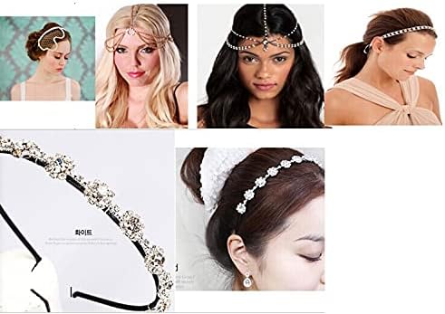 Miniatura 7 de Aplique de cadena de diamantes de imitación de cristal brillante de 1 yarda, decoración brillante, artesanía de costura flexible, adorno de disfraz