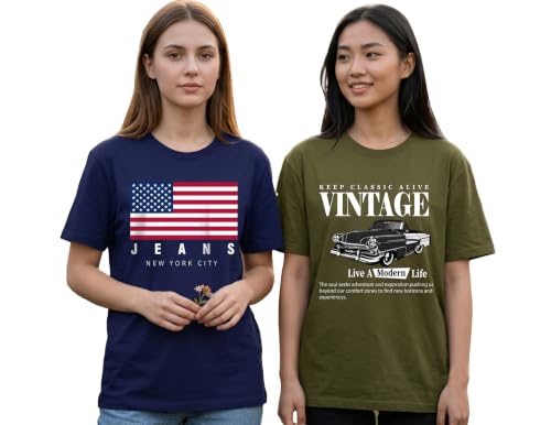 Image of AUSK Oversized T-Shirt for Womens || Graphic Front Printed Loose fit Womens Tshirt