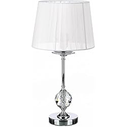 Lámparas De Mesa Zara Home LOLAhome Lámpara de mesa árabe blanca de metal para dormitorio Fantasy