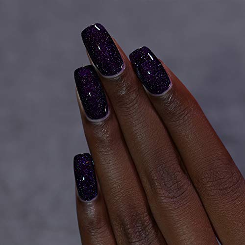 Image of ILNP Annabelle - Striking Blackened Eggplant Purple Holographic Nail Polish