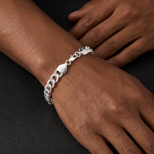 Pulsera de plata 925 para hombre cadena cubana 10.5mm miniatura 3