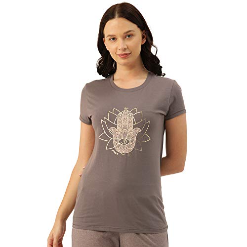 Image of Enamor Short Sleeve Crew Neck Regular Length Basic Crew T-Shirt - Slim Fit, Soft and Breathable Stretch Cotton - E147