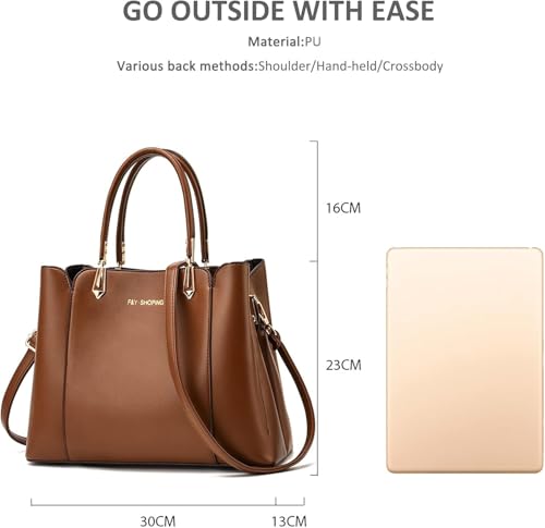 Sac à Main Femme en Cuir PU Burgundy avec Trois Compartiments - 5