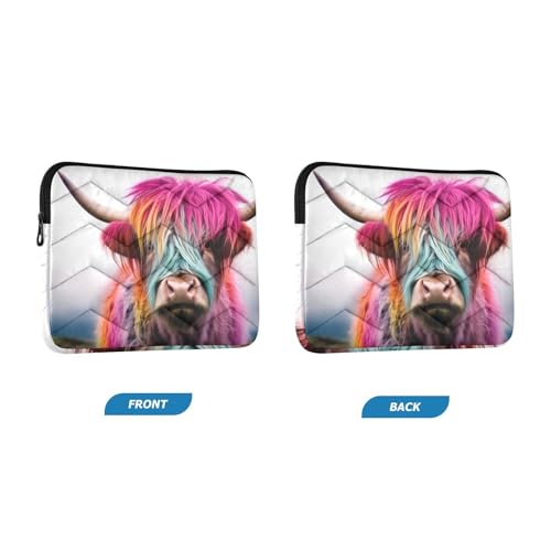 Funda para portátil colorida Highland Cow para 13-14 pulgadas miniatura 2
