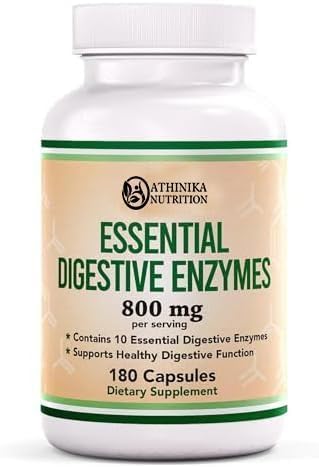 Digestive Enzymes - 800mg Blend of All 10 Most Essential Digestive and Pancreatic Enzymes (Amylase, Lipase, Bromelain, Lactase, Papain, Protease, Cellulase, Maltase, Invertase)-image-4