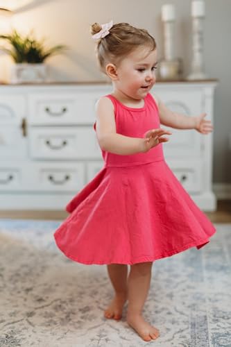 Girls Soft Cotton Jersey Short Sleeve Twirly Dress3