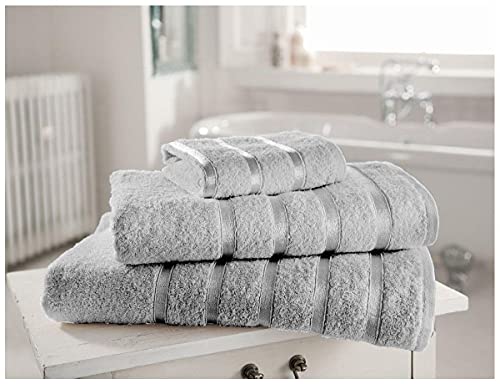 GC GAVENO CAVAILIA 500 GSM Bath Sheets Towels For Bathroom - Egyptian Cotton Towel 2 Piece - Quick Dry Soft Towel Set - Washable Towels - Silver - Image 2