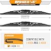 AUTOBOO 15"+15" Wiper Blades Replacement for Jeep Wrangler Front Windshield wipers 2007-2017- Original Factory Quality (Pack of 2)