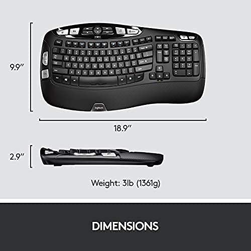 Logitech Mk570 Wireless Wave Keyboard And Mouse Combo, Black #TOP3