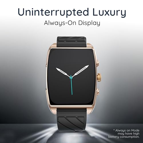 Image of Pebble Mega 2.06 inch Amoled Display | Bluetooth Calling Smart Watch for Men | Premium Metal Build | Always on Display | SpO2 | Heart Rate Monitoring | Multiple Watch Faces | Functional Rotating Crown