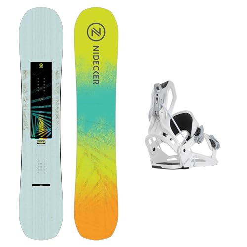2点セット 取付無料 NIDECKER VERVE JAPAN LIMITED ナイデッカー バーブ スノーボード メンズ ビンディング付 FLOW NEXUS フロー ネクサス 簡単装着 ワンタッチ リアエントリー 男性 有名ブランド 初級 中級 上級