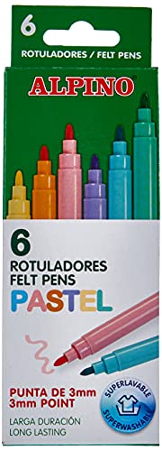Rotuladores Edding Alpino AR001004 - Estuche 6 rotuladores con puntas de 3mm, Pastel