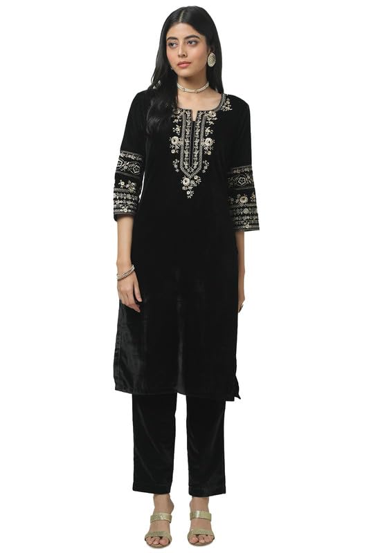 Image of Soch Womens Purple Crepe Floral Print Suit Set With Beads