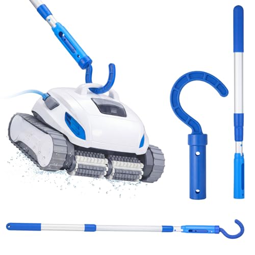 Hushee Hook for All Robotic Pool Cleaner 45 in Telescopic Aluminum Pole