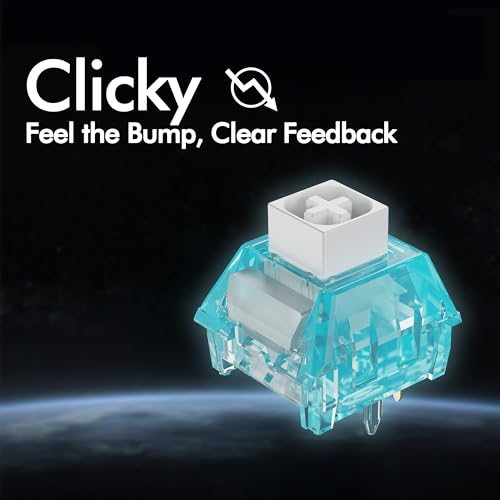 Image of PMOKEY Aurora 80 CNC Full Aluminum Wireless Mechanical Keyboard with VIA /QMK, 8000mah Battery, Arctic Tactile Switch, Tri-Mode Gaming Keyboard Hot Swappable RGB Backlit for Windows /Mac /PC (Ultra Blue)