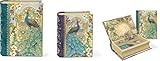 Punch Studio Peacock in the Garden Small Nesting Book Boxes -- Set of 3